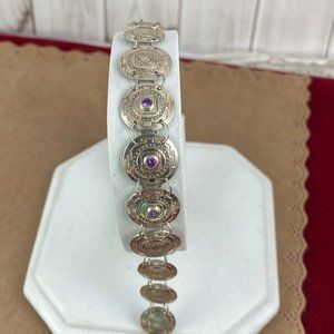 Vintage Sterling Silver (925 silver) Eye of the West 7 inch Bracelet